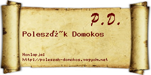 Poleszák Domokos névjegykártya